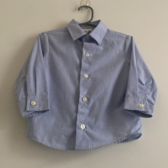 Unbranded Boys Pinstripe Button Down Dress Shirt - Picture 8 of 14